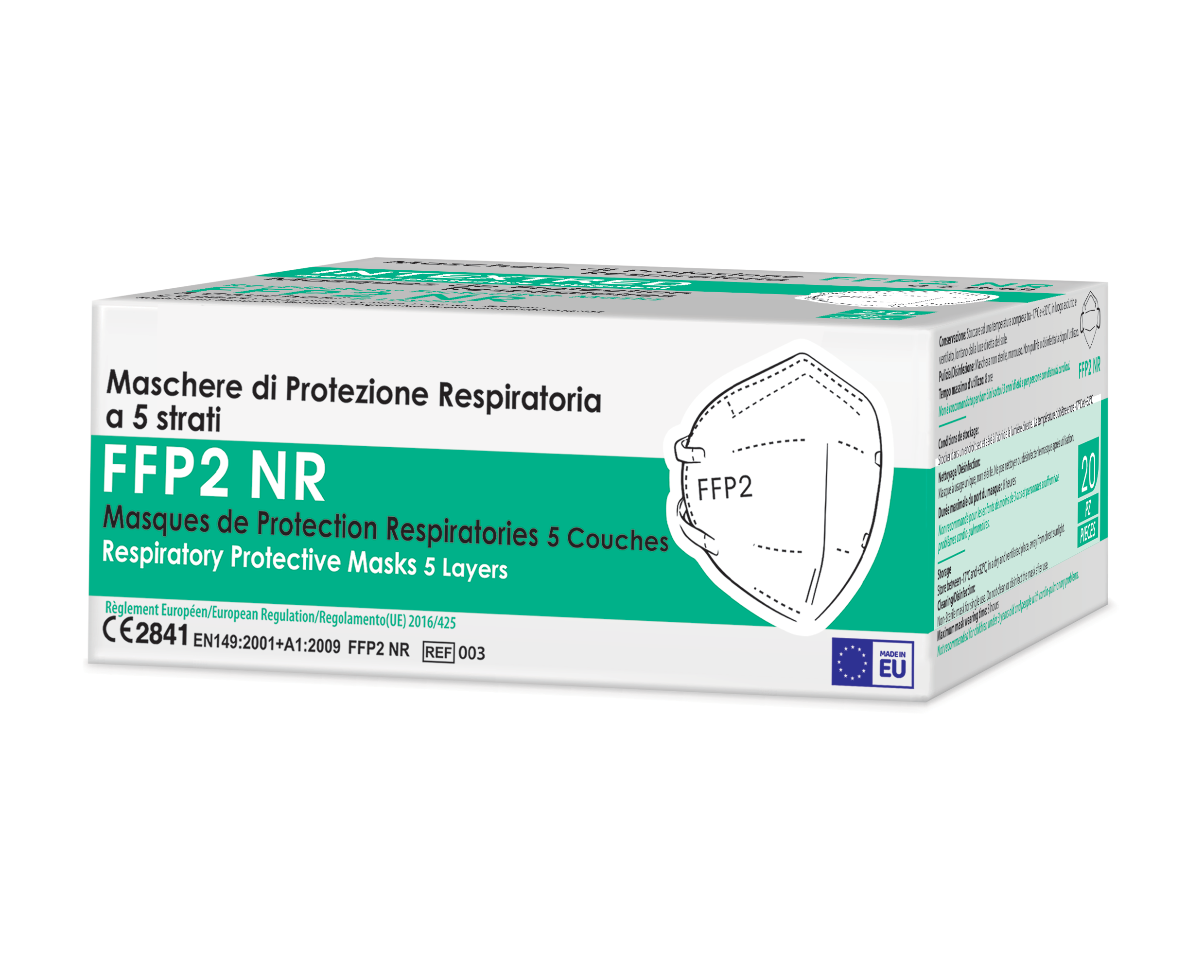 Респираторнa маскa FFP2 NR (5 слойнa) - 20 бр.